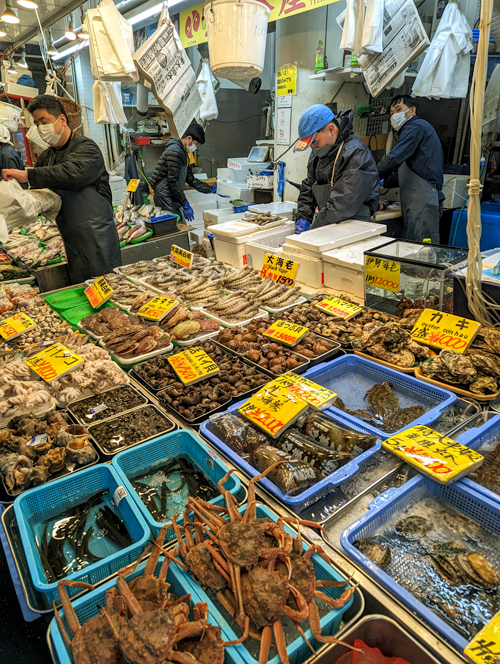Productos en Mercado Ameyoko en Ueno