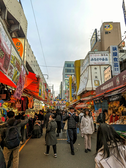 Paseando por Mercado Ameyoko en Ueno